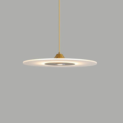 Contemporary Nordic Round Disc UFO Acrylic Shape Iron LED Pendant Light For Dining Room