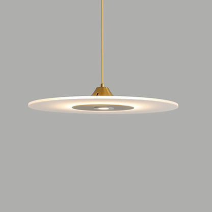 Contemporary Nordic Round Disc UFO Acrylic Shape Iron LED Pendant Light For Dining Room