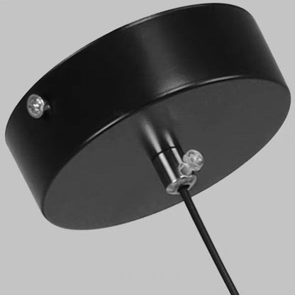 Contemporary Nordic Double Round Square Aluminum Silicone LED Pendant Light For Living Room