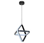 Contemporary Nordic Double Round Square Aluminum Silicone LED Pendant Light For Living Room