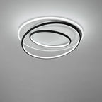 Contemporary Nordic Iron Acrylic Circle Ring LED Flush Mount Ceiling Light For Bedroom
