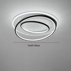 Contemporary Nordic Iron Acrylic Circle Ring LED Flush Mount Ceiling Light For Bedroom