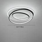 Contemporary Nordic Iron Acrylic Circle Ring LED Flush Mount Ceiling Light For Bedroom