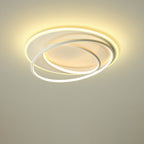 Contemporary Nordic Iron Acrylic Circle Ring LED Flush Mount Ceiling Light For Bedroom