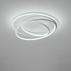 Contemporary Nordic Iron Acrylic Circle Ring LED Flush Mount Ceiling Light For Bedroom