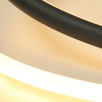 Contemporary Nordic Iron Acrylic Circle Ring LED Flush Mount Ceiling Light For Bedroom