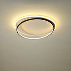 Contemporary Nordic Iron Acrylic Circle Ring LED Flush Mount Ceiling Light For Bedroom