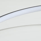 Contemporary Nordic Iron Acrylic Circle Ring LED Flush Mount Ceiling Light For Bedroom