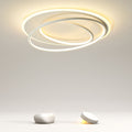 Contemporary Nordic Iron Acrylic Circle Ring LED Flush Mount Ceiling Light For Bedroom