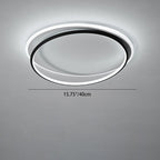 Contemporary Nordic Iron Acrylic Circle Ring LED Flush Mount Ceiling Light For Bedroom