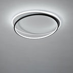 Contemporary Nordic Iron Acrylic Circle Ring LED Flush Mount Ceiling Light For Bedroom