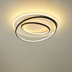 Contemporary Nordic Iron Acrylic Circle Ring LED Flush Mount Ceiling Light For Bedroom