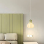 Contemporary Creative Round Pumpkin Iron Ball PE LED Pendant Light For Bedroom