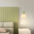 Contemporary Creative Round Pumpkin Iron Ball PE LED Pendant Light For Bedroom