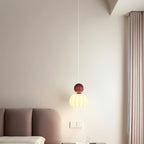 Contemporary Creative Round Pumpkin Iron Ball PE LED Pendant Light For Bedroom