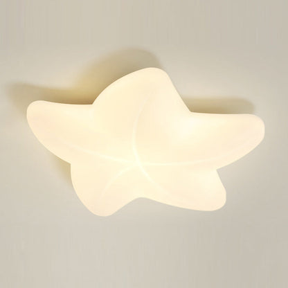Contemporary Creative Kids Star Iron PE LED Flush Mount Ceiling Light For Living Room
