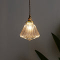 Traditional Vintage Diamond Sphere Cylinder Brass Glass 1-light Pendant Light for Bedroom BulbSquare