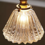 Traditional Vintage Diamond Sphere Cylinder Brass Glass 1-light Pendant Light for Bedroom BulbSquare