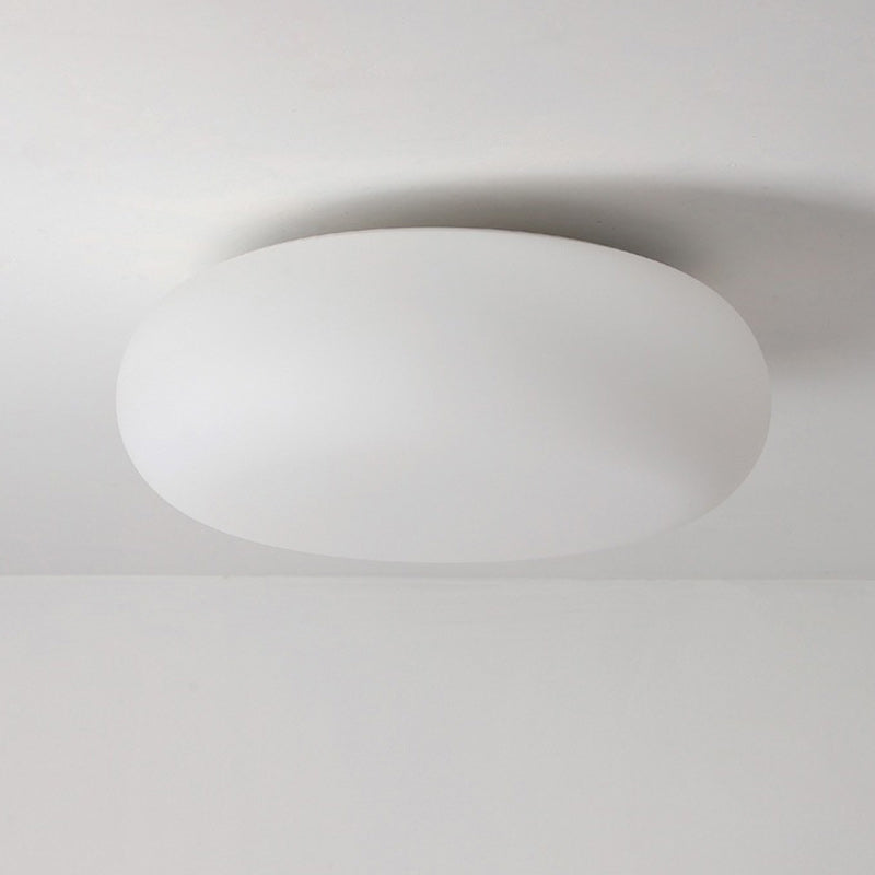Contemporary Scandinavian Oval Apple Iron Acrylic LED Flush Mount Ceiling Light for Bedroom