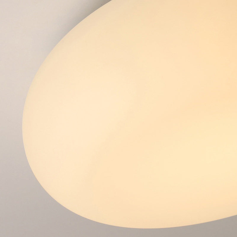 Contemporary Scandinavian Oval Apple Iron Acrylic LED Flush Mount Ceiling Light for Bedroom