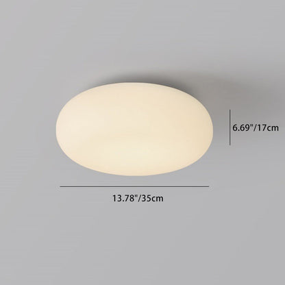 Contemporary Scandinavian Oval Apple Iron Acrylic LED Flush Mount Ceiling Light for Bedroom