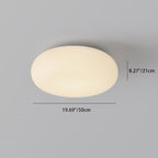 Contemporary Scandinavian Oval Apple Iron Acrylic LED Flush Mount Ceiling Light for Bedroom