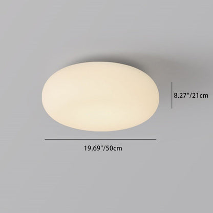 Contemporary Scandinavian Oval Apple Iron Acrylic LED Flush Mount Ceiling Light for Bedroom