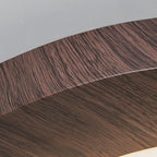 Traditional Vintage Pebble Woodgrain Hardware PVC LED Flush Mount Ceiling Light For Bedroom