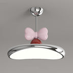 Modern Minimalist Oval Arc Semi-Circular Base Bow Iron Acrylic LED Semi-Flush Mount Ceiling Light For Bedroom