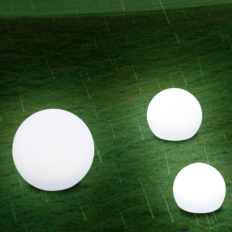 Modern Minimalist Solar Waterproof Globe Plastic PE LED Outdoor Lawn Landscape Light For Garden Lumendat