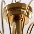 Traditional Vintage Branch Cylinder Tear Drop Copper Glass 3/4/6/12 Light Chandelier for Living Room BulbSquare