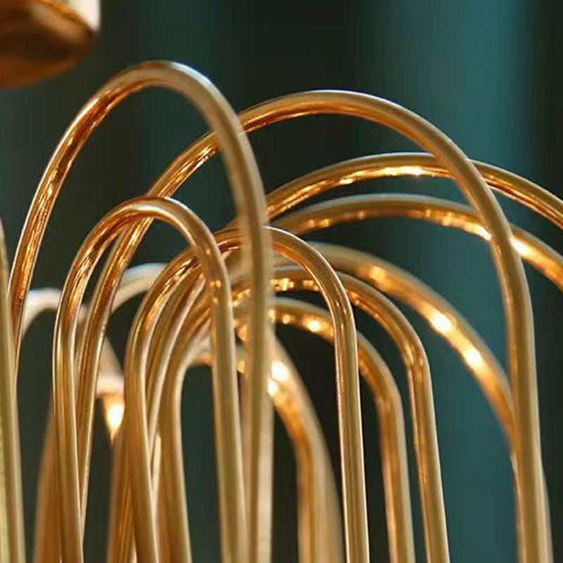 Traditional Vintage Branch Cylinder Tear Drop Copper Glass 3/4/6/12 Light Chandelier for Living Room