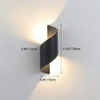 Modern Minimalist Waterproof Spiral Aluminum Acrylic LED Wall Sconce Lamp For Bedroom