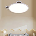Modern Minimalist Cartoon Kids Round Half Circle Bear Aluminum Acrylic LED Flush Mount Ceiling Light For Bedroom