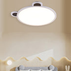 Modern Minimalist Cartoon Kids Round Half Circle Bear Aluminum Acrylic LED Flush Mount Ceiling Light For Bedroom