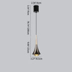 Modern Minimalist Flared Ball Liftable Aluminum Glass LED Pendant Light for Bedroom BulbSquare