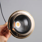 Modern Minimalist Flared Ball Liftable Aluminum Glass LED Pendant Light for Bedroom BulbSquare