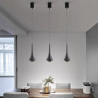 Modern Minimalist Flared Ball Liftable Aluminum Glass LED Pendant Light for Bedroom BulbSquare