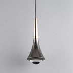 Modern Minimalist Flared Ball Liftable Aluminum Glass LED Pendant Light for Bedroom BulbSquare