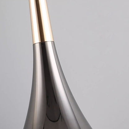 Modern Minimalist Flared Ball Liftable Aluminum Glass LED Pendant Light for Bedroom