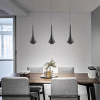 Modern Minimalist Flared Ball Liftable Aluminum Glass LED Pendant Light for Bedroom BulbSquare