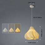 Contemporary Creative Irregular Curved Stripe Iron Acrylic 1-Light Pendant Light For Bedroom