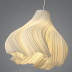 Contemporary Creative Irregular Curved Stripe Iron Acrylic 1-Light Pendant Light For Bedroom