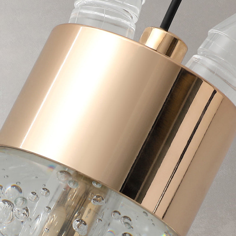 Contemporary Scandinavian Antler Starlight Sphere Cylinder Crystal Aluminum Iron Acrylic LED Pendant Light for Bedroom