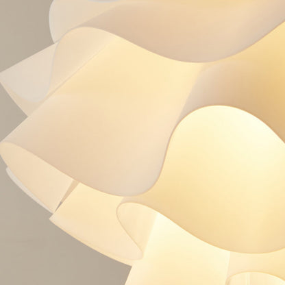 Contemporary Scandinavian Wave Multi-Tier Hardware Acrylic 1-Light Pendant Light For Living Room