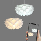 Contemporary Scandinavian Wave Multi-Tier Hardware Acrylic 1-Light Pendant Light For Living Room