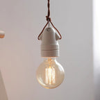 Traditional Japanese Art Oval Arrow Mini Ceramic 1-Light Pendant Light For Bedroom