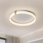 Contemporary Scandinavian Round Circle Rectangle Iron Acrylic LED Flush Mount Ceiling Light For Bedroom