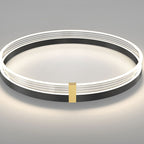 Contemporary Scandinavian Round Circle Rectangle Iron Acrylic LED Flush Mount Ceiling Light For Bedroom