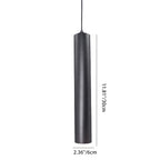 Modern Minimalist Cylinder Long Tube Die-cast Aluminum Acrylic LED Pendant Light for Living Room